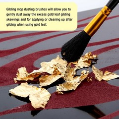 Set of 3 Mop Brushes for Sign Painting, Sizes 2,4,6 – Brush Squirrel Taklon Hair