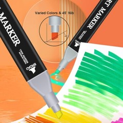 80 Colors Markers Graphic Drawing Painting Alcohol Art Dual Tip Sketch Pens