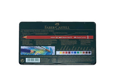 FIBER CASTELL TIN OF 12 WATERCOLOR PENCILS