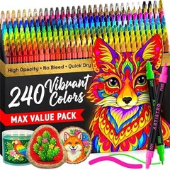 Precision Dual-Tip Acrylic Paint Markers Set – Fine & Dot Tips for Fabric, Rock,