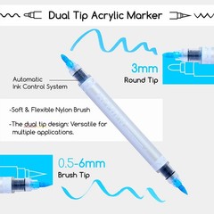 Acrylic Paint Markers 120 Colors Dual Tip Quick Dry Art Supplies MEEDEN Artist