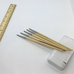 XDT Triangular Tip Nail Art Brush 5pc Set #000 Pure Kolinsky Sable Micro Detail