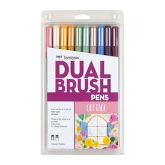 56216 Dual Brush Pen Art Markers, Cottage, 10-Pack. Blendable, Brush and Fine…