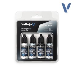 Vallejo: True Metallic Metal Set (4 color set), 18ml