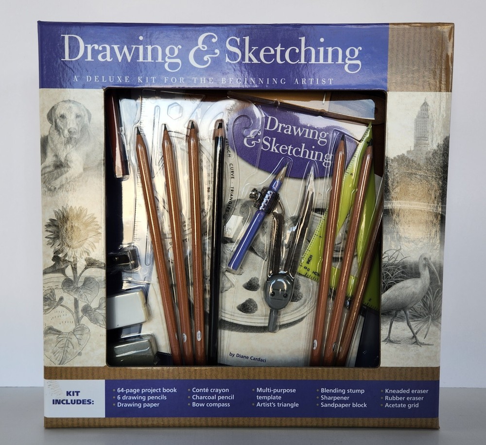 NEW Sealed Drawing & Sketching: A Deluxe Kit For The Beginning Artist