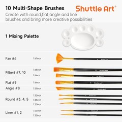 30 Colors Metallic Acrylic Paint Set – 60ml Artist Grade, Non-Toxic, Vivid Pigme