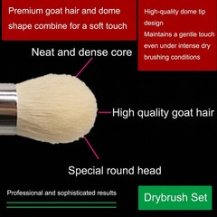 Sdanart Drybrush Set Hobby Paint Brush,Detail Small, Black