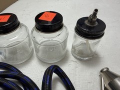 Vintage Badger Airbrush Gun Jars Hose Parts Lot Kit