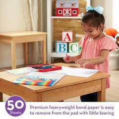 Melissa & Doug Drawing Pad | 9 x 12 Inches | 50 Sheets Heavyweight Paper | White