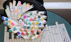 Ohuhu Art Markers Lot 104 Dual Tip Alcohol Markers w/ Carry Case Tested Chisel