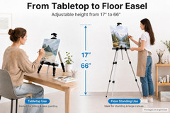 Art Easel Stand for Painting and Sign – 17 to 66 Inch Adjustable
