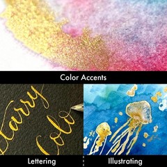 Watercolor Paint Set 6 Colors Artist Pigments for Illustration & Craft