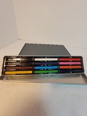 Royal Longnickel Pastel Chalk Box 8 3/4″ Tin 10 Assorted Color Sticks 2 Missing