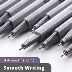 Black Fineliner Pens 12 Pack – Precision Writing & Drawing Tools for Art Lovers