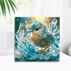 SHICERNHJ Birds Paint by Numbers Kit for 16 inches x 16 inches, Crystal Bird