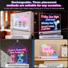 Rechargeable LED Drawing Board for Kids, Large 16″ Light up Drawing Pad with 8 R