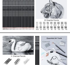 70 PCS Art Supply Drawing Set, Pro Art Supplies with Tutorial,Colored, Graphi…