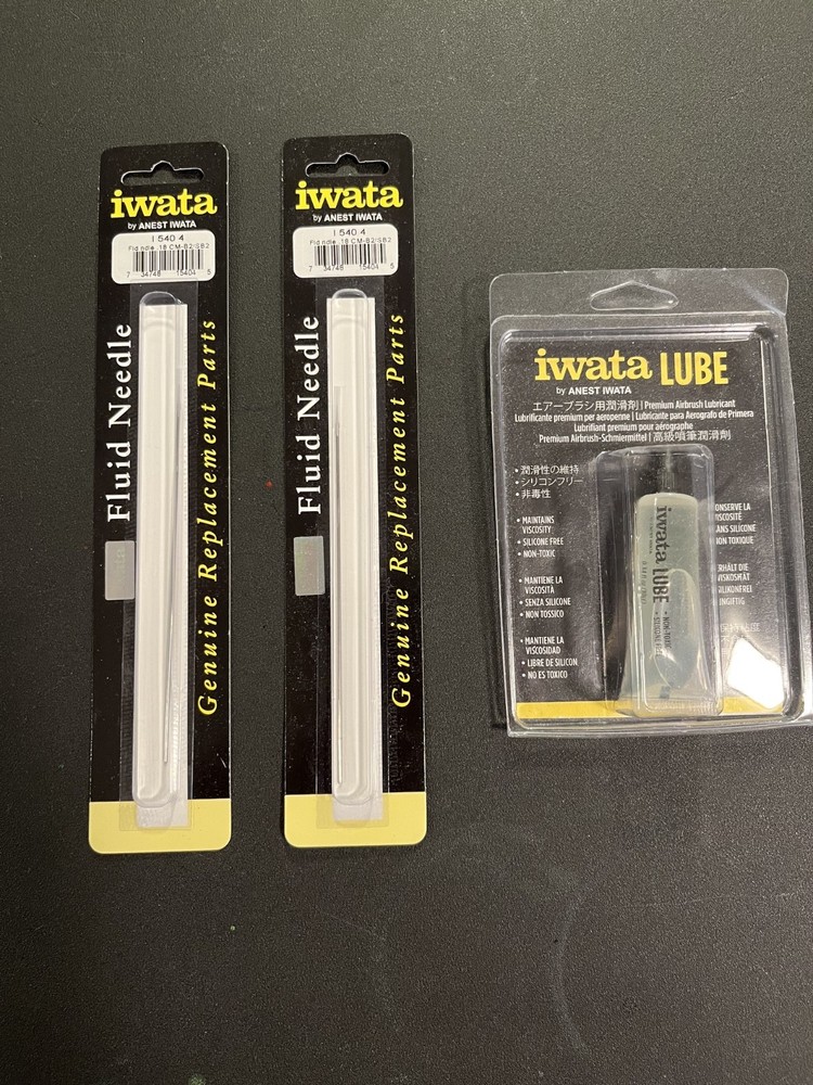 Iwata Fluid Needle .18 Cm-B2/Sb2 set of 2, Iwata Lube .34 oz.