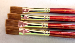 Lot of 4 Winsor & Newton Sceptre Gold 606 Sable / Synthetic Blend Artist Brushes
