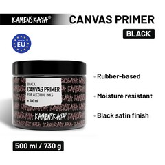 Black Acrylic Gesso Primer for Alcohol Ink Painting on Canvases,16.9 fl oz (5…
