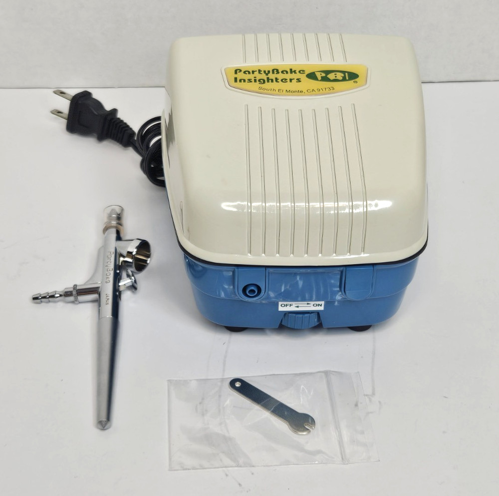 Vintage PartyBake Insighters Airbrush Compressor Kit w/ Japan Airbrush B6471