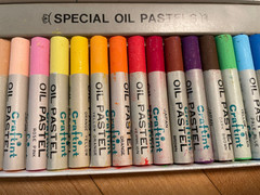 CRAFTINT OIL PASTELS Small Size, 24 COLORS~SET #510, VINTAGE Pre Owned MINT