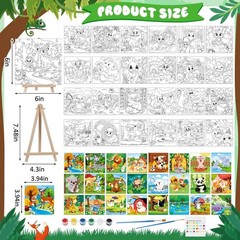 Tenceur 24 Pack 216 Piece Pre Drawn Canvas to Paint for Kid Adult 6 x 6 Inch …