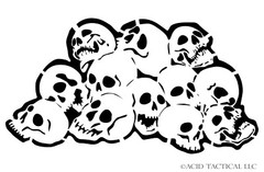 12″ Airbrush Spray Painting Mylar Stencil Set – RC Mask 2 PACK Skeleton SKulls