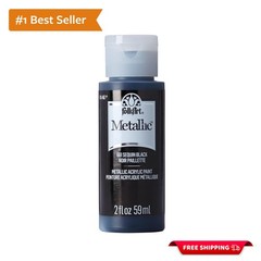 Superior 2 Oz Water-Resistant Acrylic Metallic Paint – Sequin Black Elegance