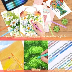 Art Supplies for Adults Kids 72 Colors Dual Tip Brush Fine Tip Markers Art Ki…