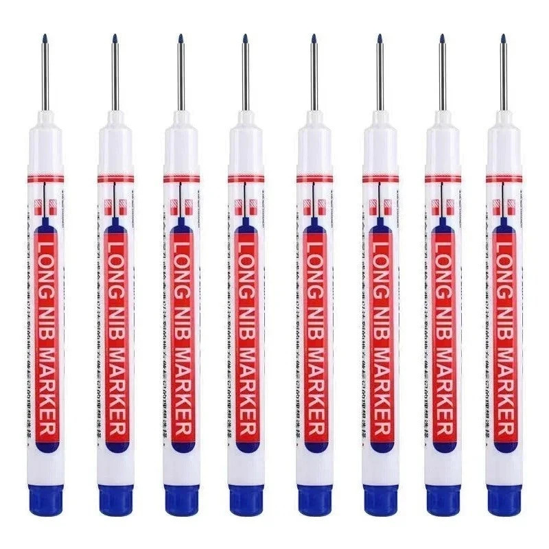 8Pcs/Set 20Mm Deep Hole Long Nib Head Markers for Metal Perforating Pen