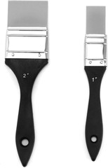 Paint Brush Silicone Color Shaper Brush 2 Pcs (1 Inch2 Inch) Solid Flat Flexi