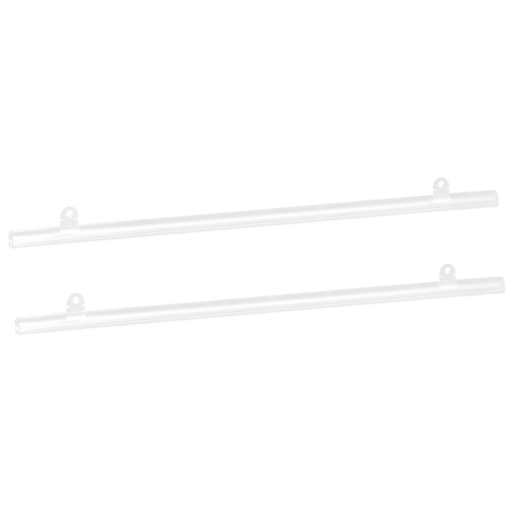 Poster Hanger Rail Poster Strip Bar 45cm/18″ Clear with Clips 4 Set