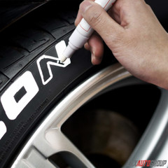 Universal Tire Marker Pen Waterproof Permanent Paint Tires Car Tread Rubber 2Pcs