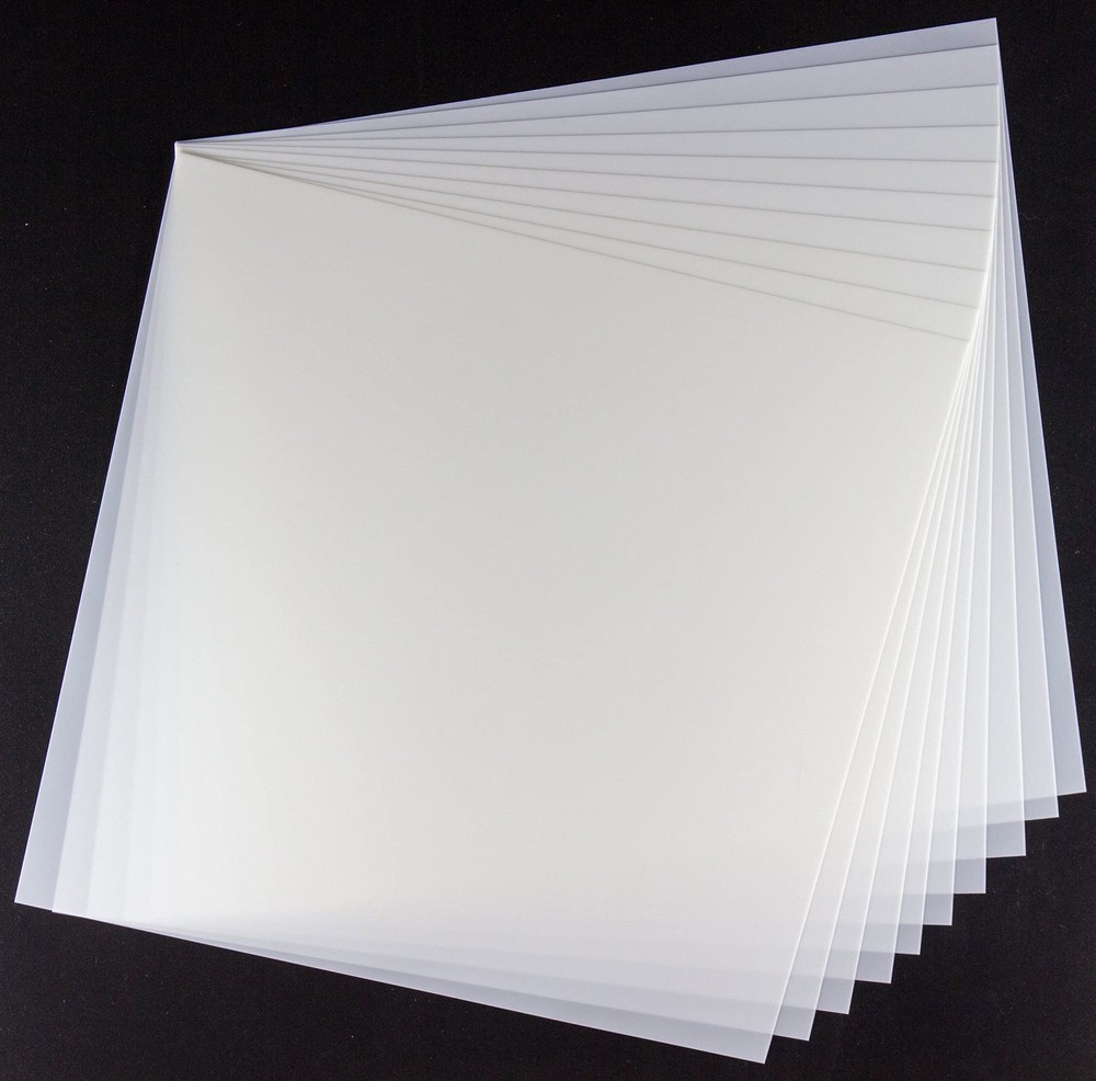 NEGLEX 7.5mil Blank Mylar Translucent, 7.5mil, 12″ x 12”, 10 Pack, white