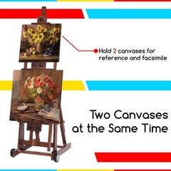 MEEDEN Studio H-Frame Easel -Adjustable Beech Wood Studio Art Easel, Painting…
