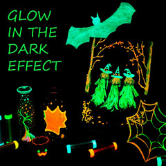 Glow in the Dark Fabric Paint – 20 Colors (1 Fl.Oz. Each) 3D Long-Lasting, Lumin