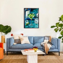Cocktail Diamond Art Kits for Adults, Retro Cocktail Diamond Painting Dots Cryst