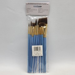 ⭐️ (10pc) Artist’s Loft Natural Hair Watercolor Round Flat Fan Paint Brushes