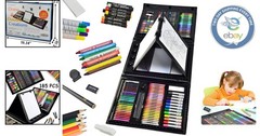 Eco-Friendly 185-Piece Double-Sided Art Set with Diverse Mediums for Beginners