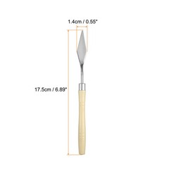 8pcs Painting Palette Knife 6.89″ Pointed Stainless Steel Blade Beige