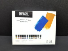 Liquitex Professional Acrylic Gouache Essentials Set Assorted Colors 12 Pcs