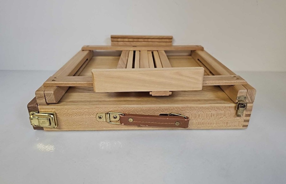 Adjustable Wood Table Top Lap Easel Sketchbox with Drawer and Supplies