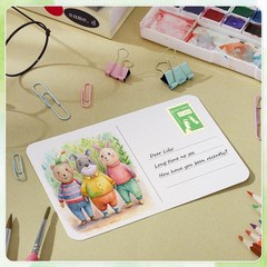 Prudiut 50 Pack Watercolor Postcards 4×6, 140lb/300gsm Paper White
