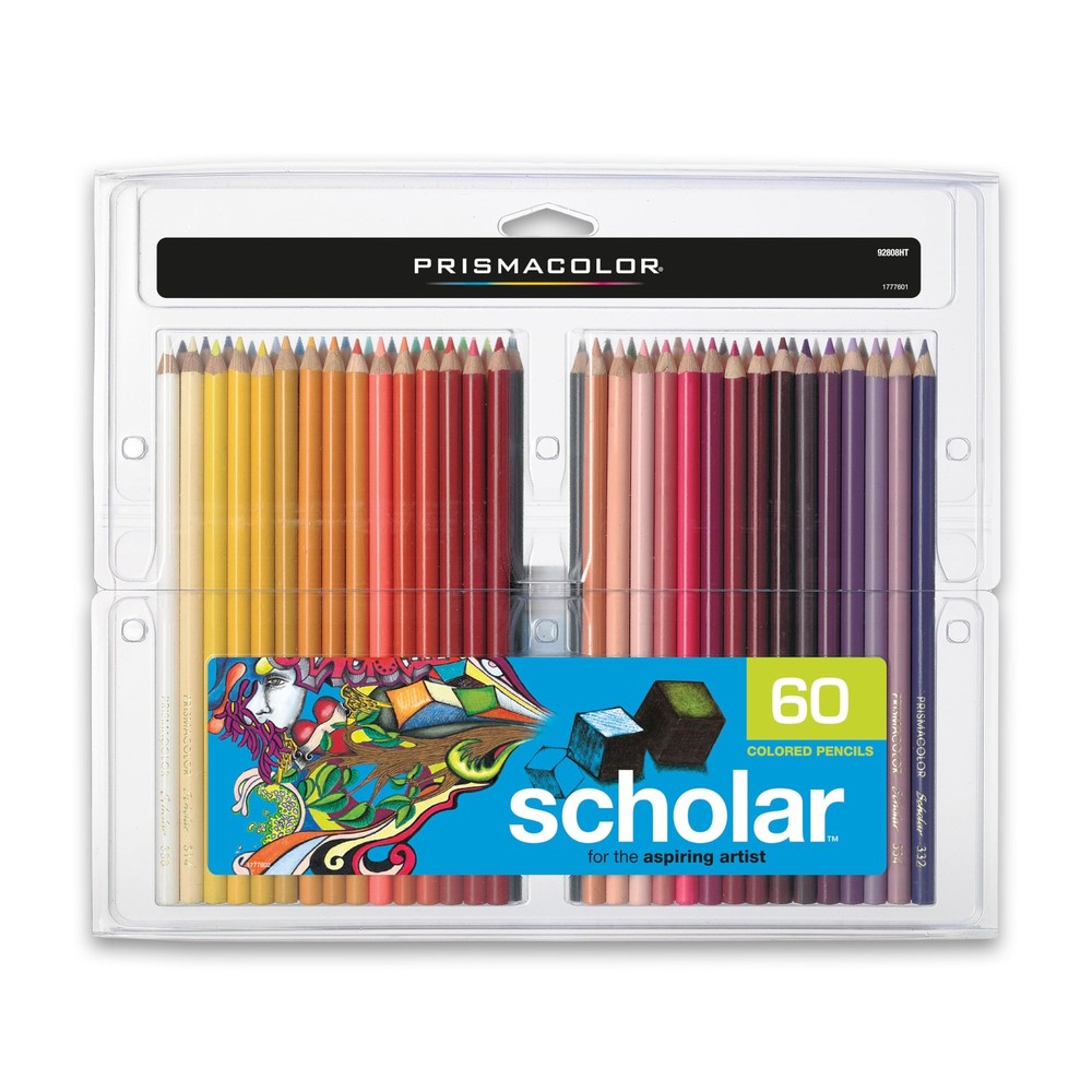 Prismacolor Scholar Colored Pencils, 60 Count 60 (Pack of 1), Assorted