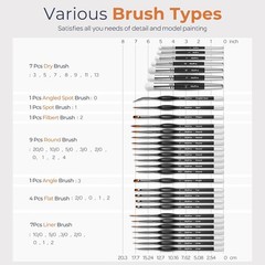 Model Painting Brush Set with Container
