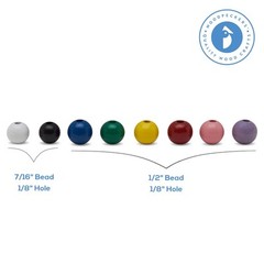 Black Wooden Beads, 1/2 inch, 3mm hole, Round, for Crafts | Woodpeckers