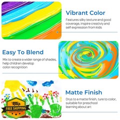 Smallbudi 15 Colors Washable Paint 10oz