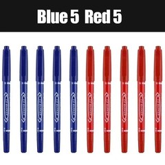 10PCS Permanent Markers Double Tip Waterproof Black Fine Tip Paint Pens10PCS Per