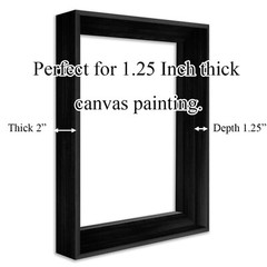 DIY Canvas Floater Frames for Canvas Paintings, 1.25″ Deep Picture Frame, Flo…